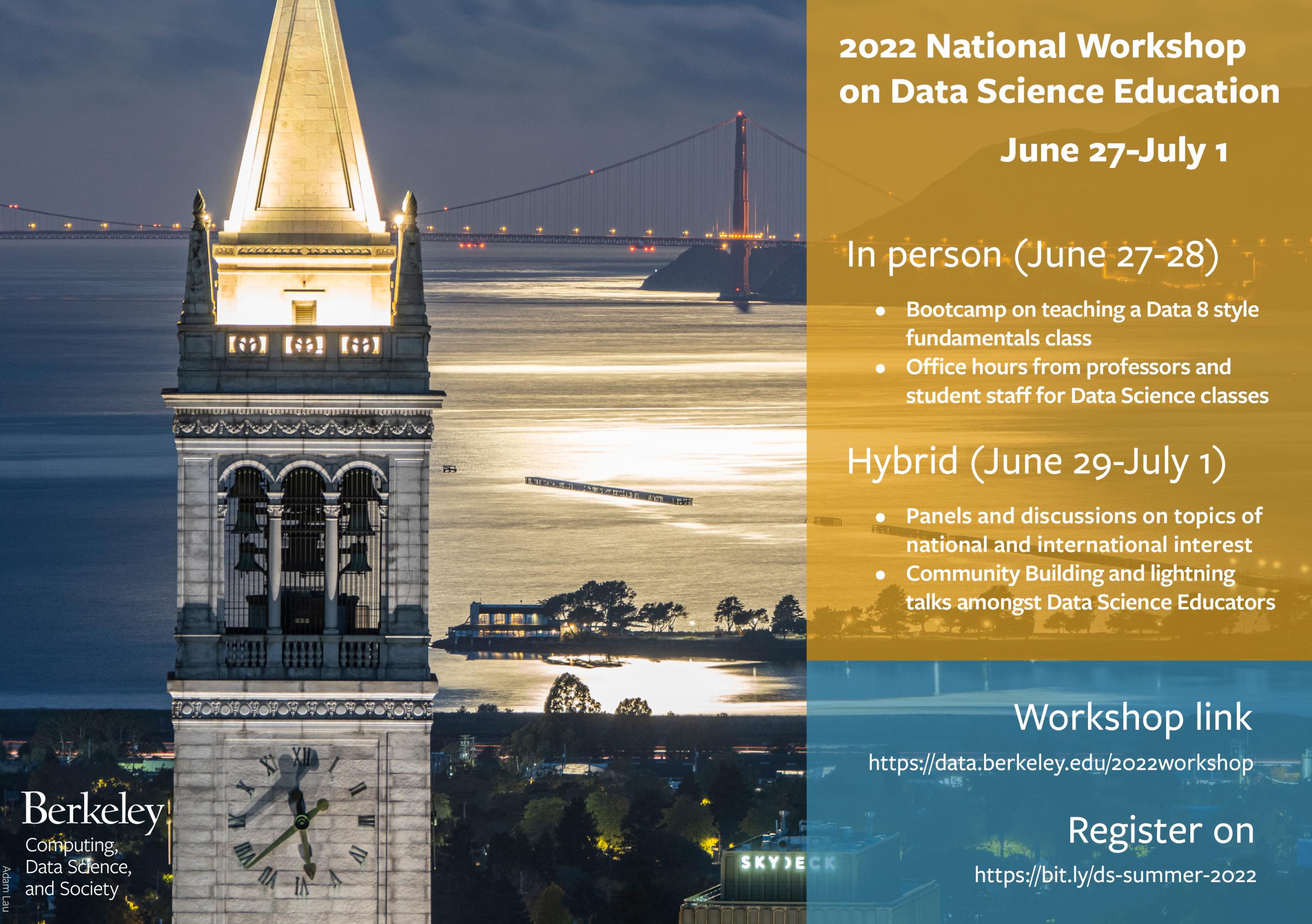 Flyer for the 2022 National Workshop on Data Science Education. (Photo /Adam Lau)