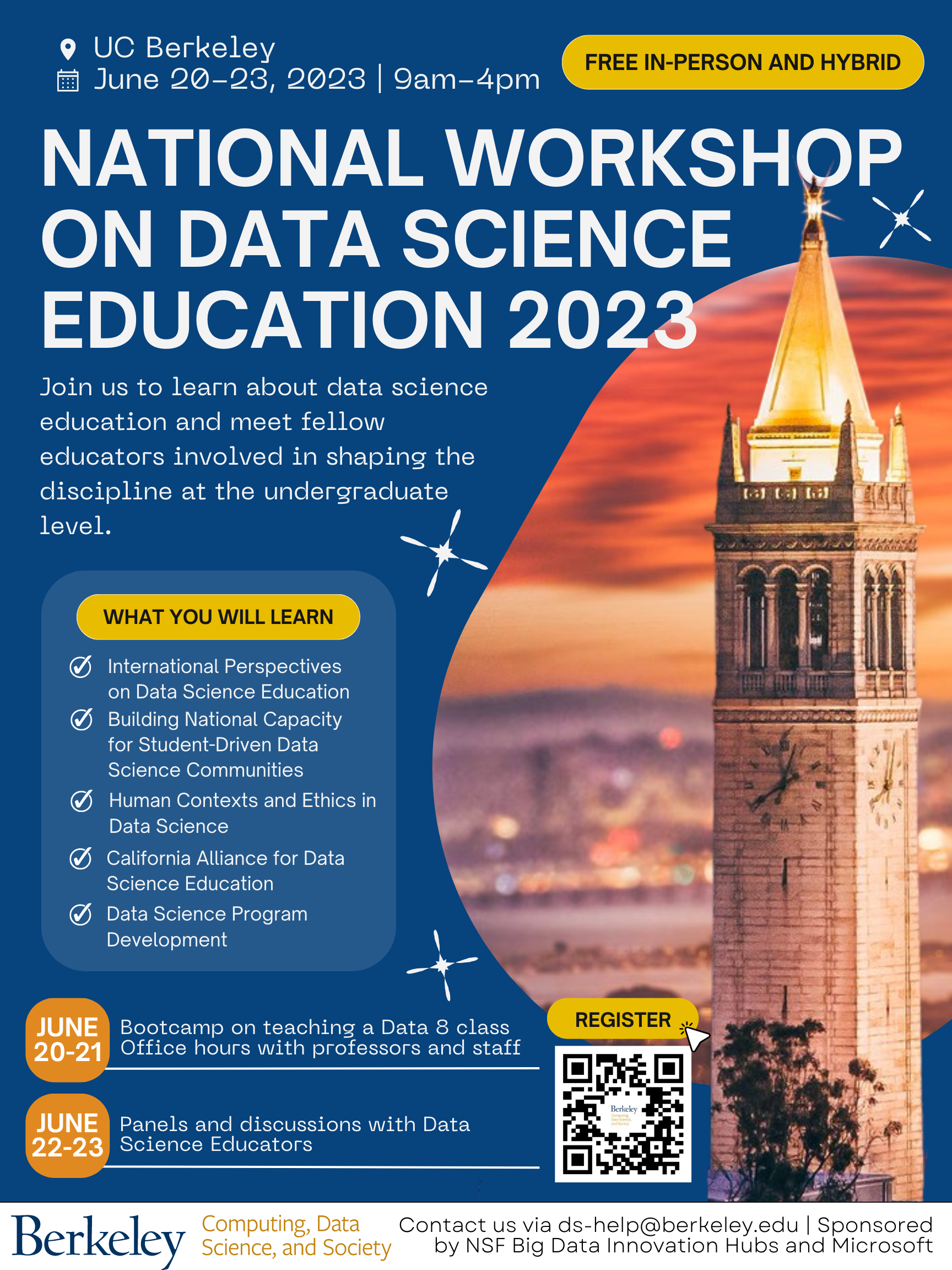 2023 National Workshop on Data Science Education 2023 flyer