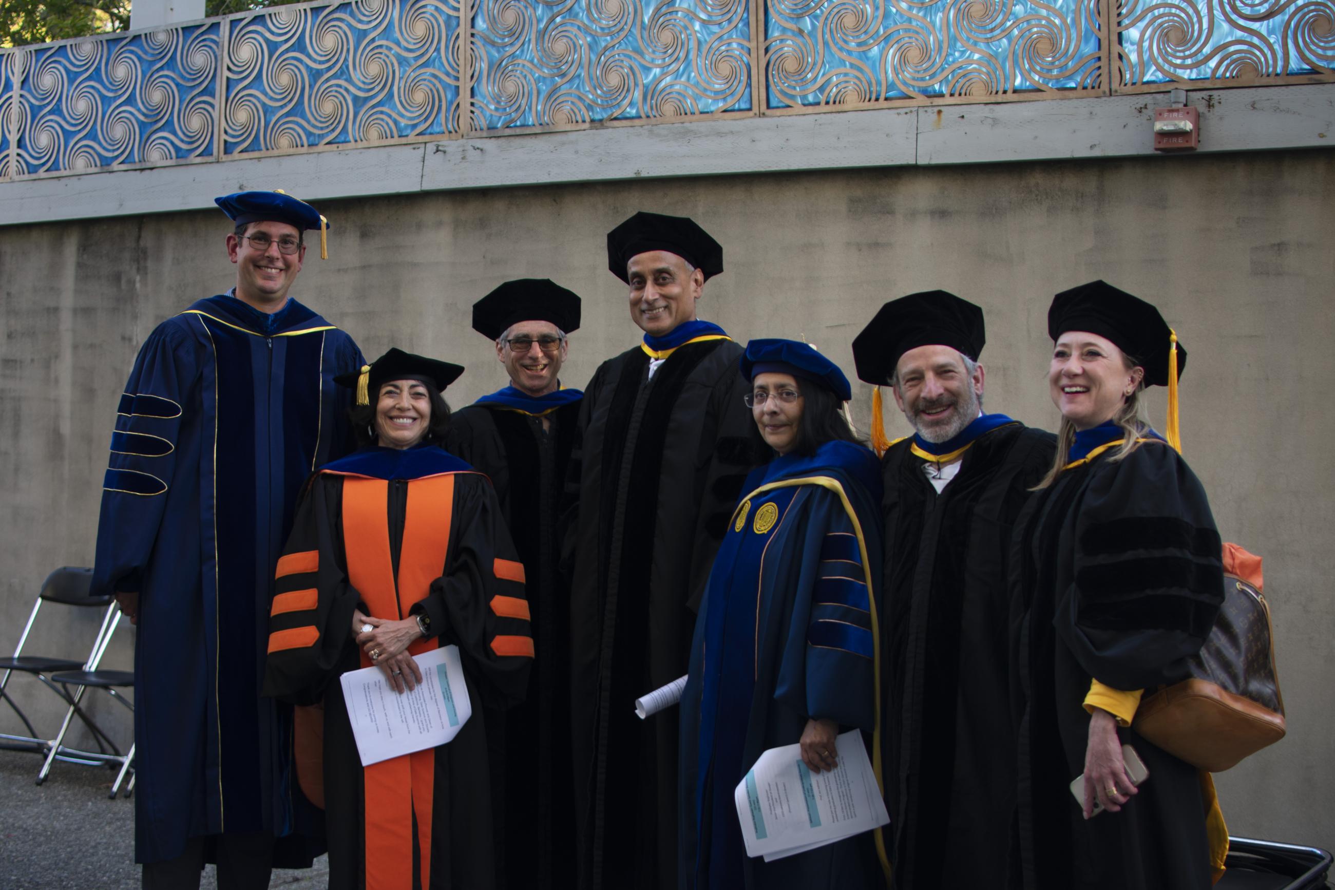 Prabhakar and Berkeley faculty at May 2023 commencement