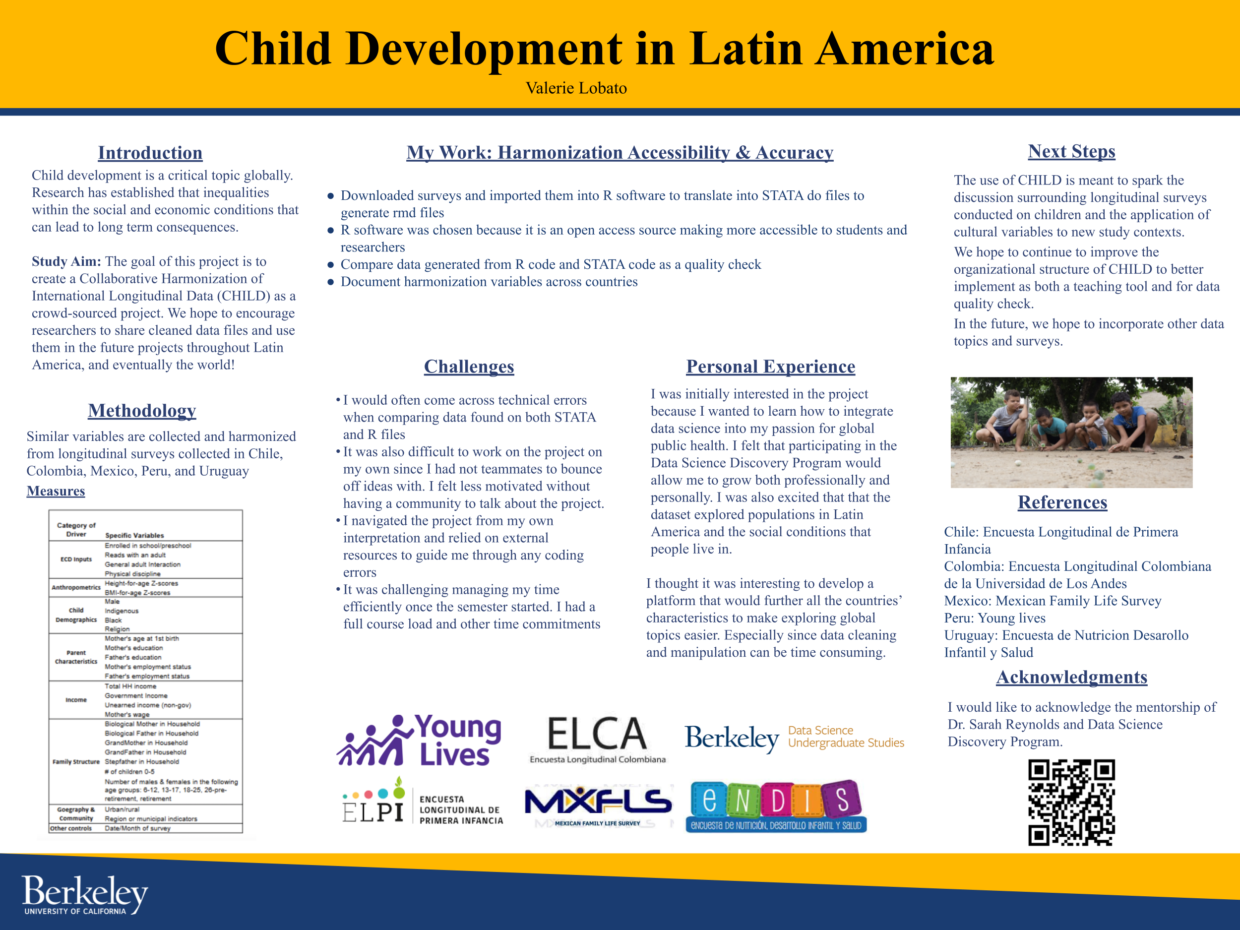 Longitudinal Data Harmonization of Child Development in Latin America - Spring 2023 Discovery Project