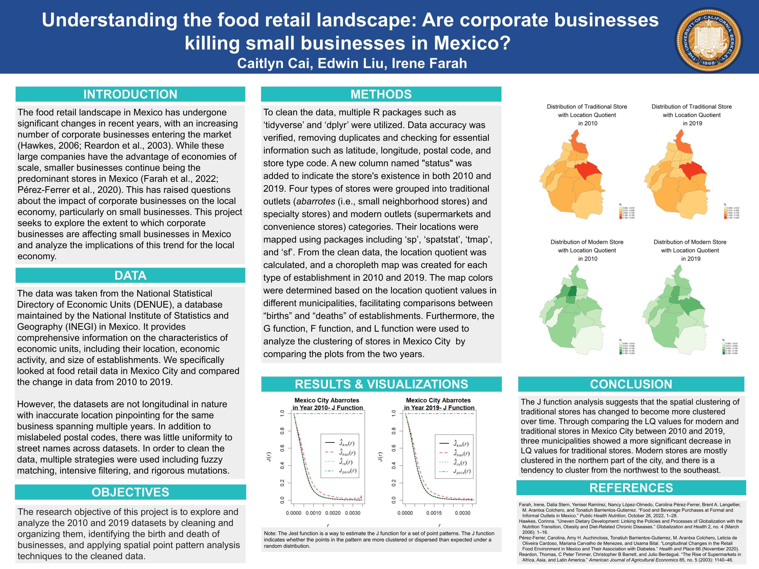 Understanding the food retail landscape: Are corporate businesses killing small businesses in Mexico? - Spring 2023 Discovery Project