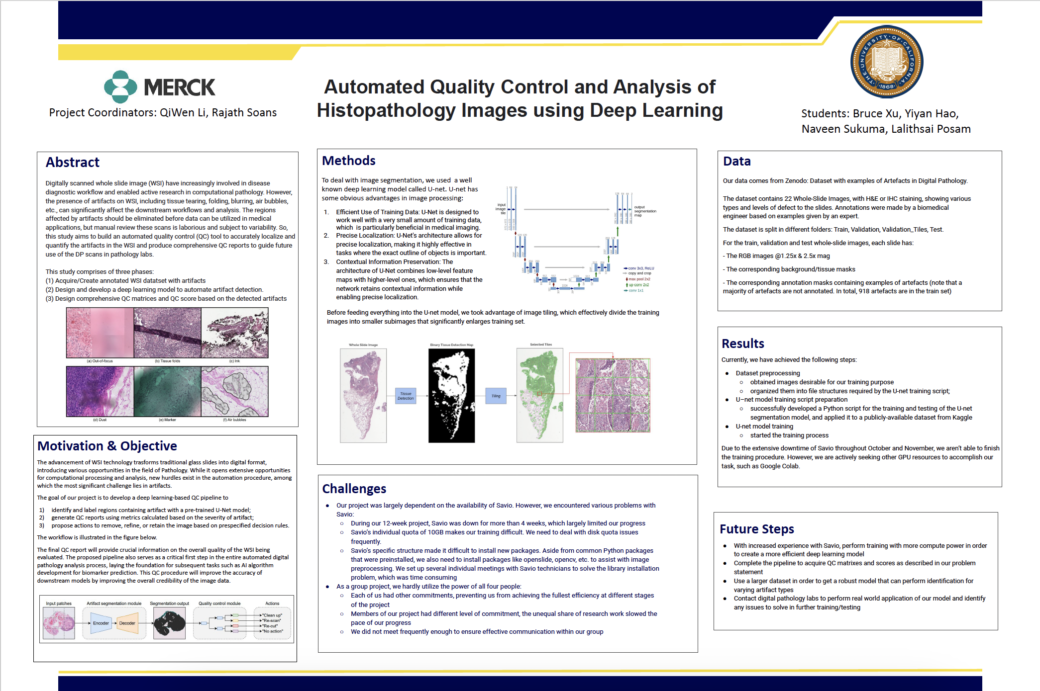Automated Quality Control and Analysis of Histopathology Images using Deep Learning - Fall 2023 Discovery Project