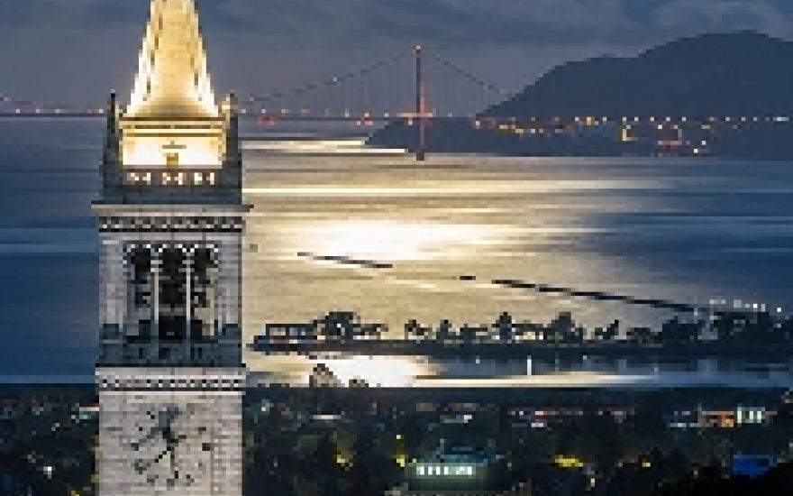 Sather Tower and the Bay