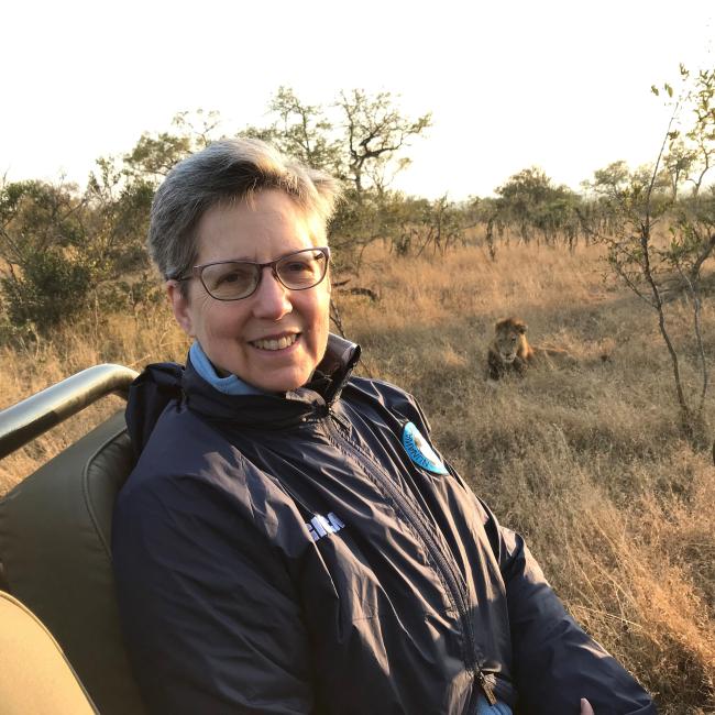 Deb Nolan on a 2018 safari at Sabi Sands Game Preserve