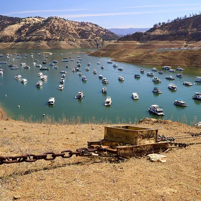 Water levels of Lake Oroville in Butte County sit at 38% capacity on Monday, May 31, 2021, as California heads into another drought year. (Photo/ Frank Schulenburg / CC BY-SA 4.0)